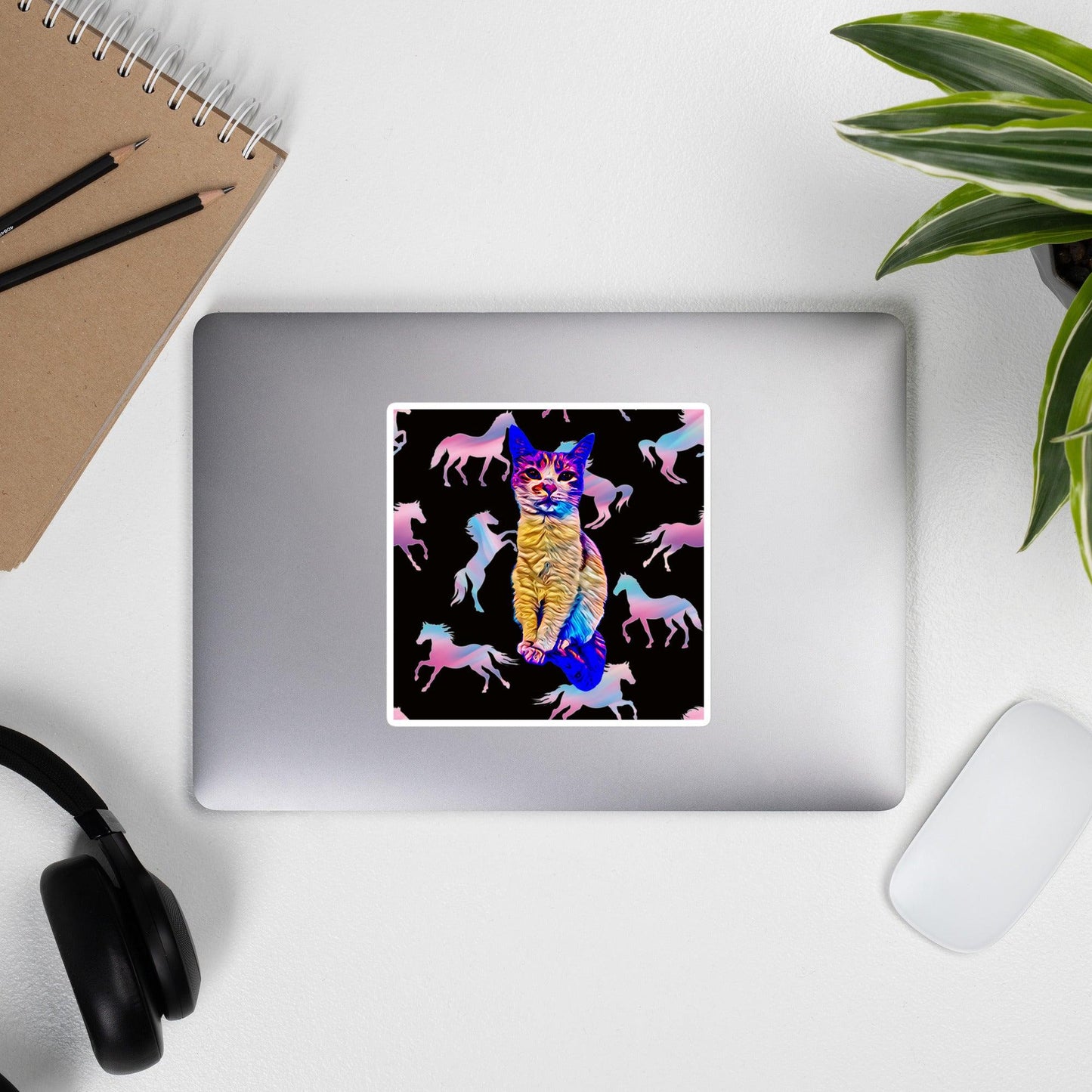 Chroma Kitty Sticker - Psychedelic Purr