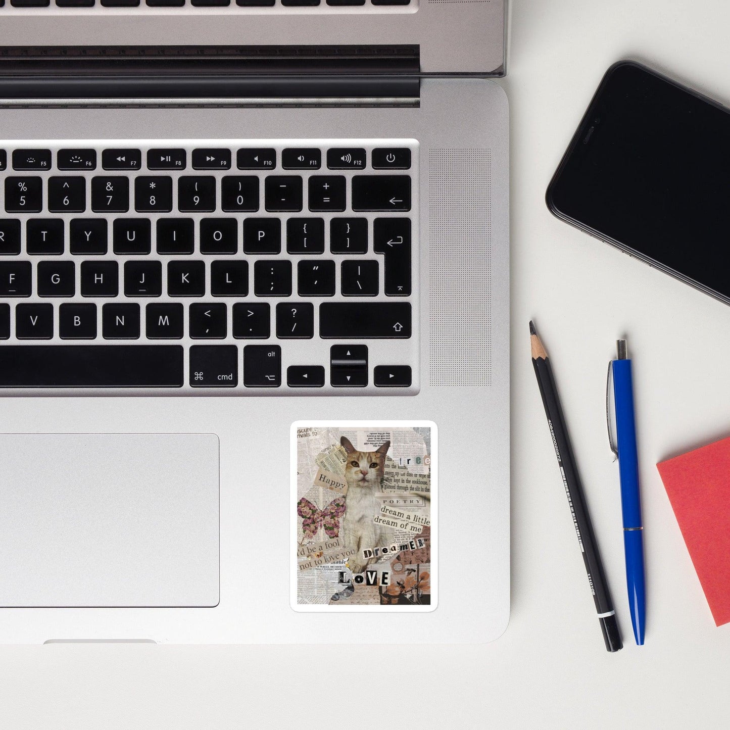 Love Letter Kitty Sticker - Psychedelic Purr
