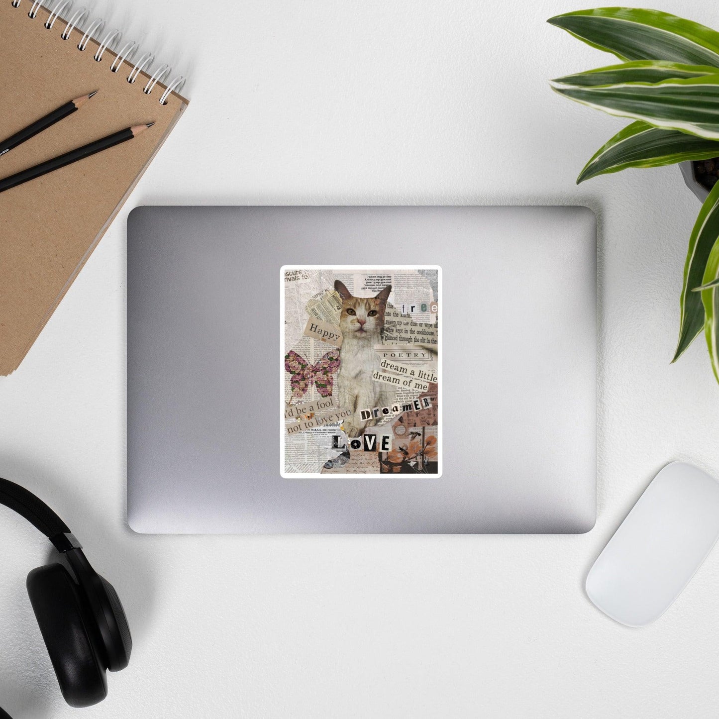 Love Letter Kitty Sticker - Psychedelic Purr