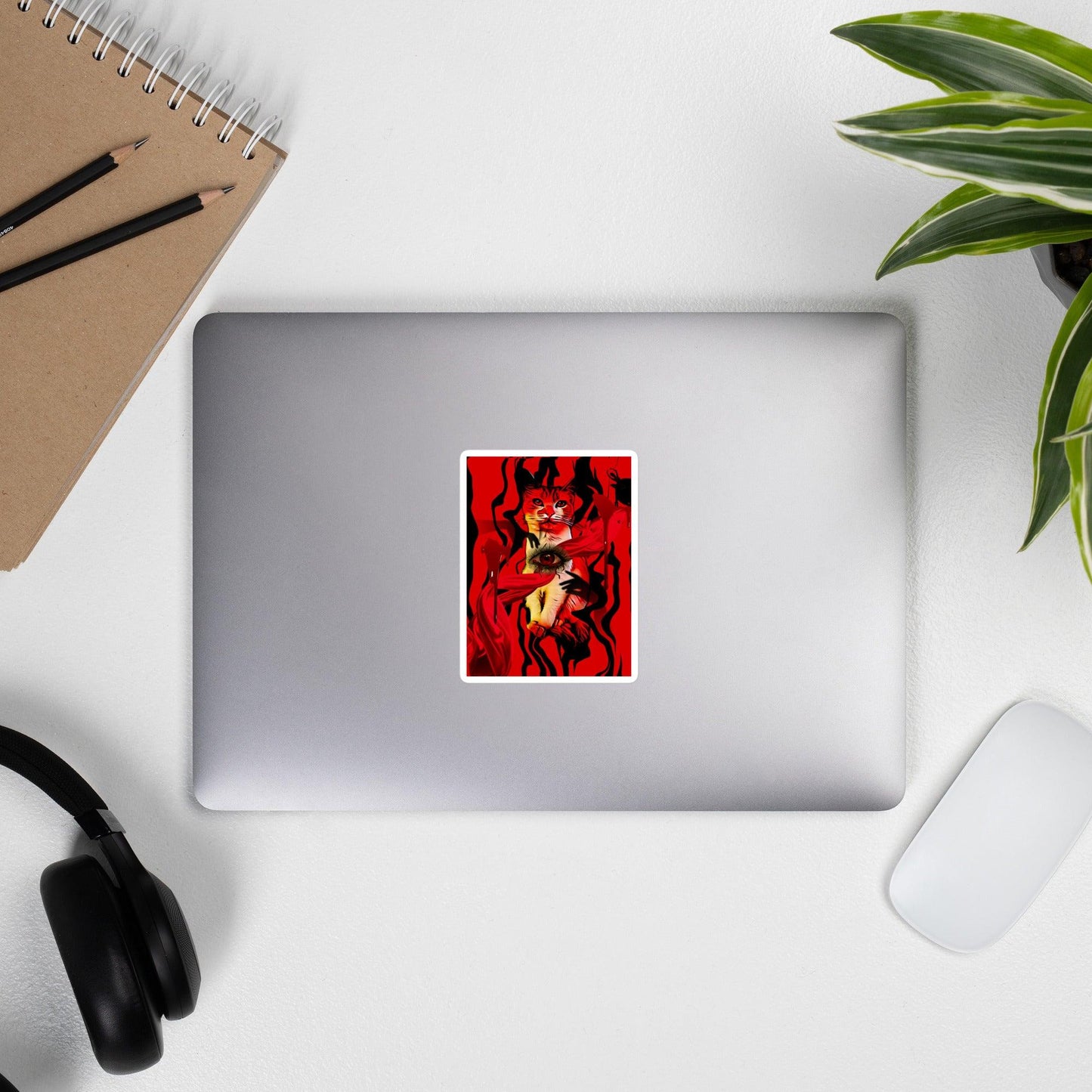 Suspiria Cat Sticker - Psychedelic Purr