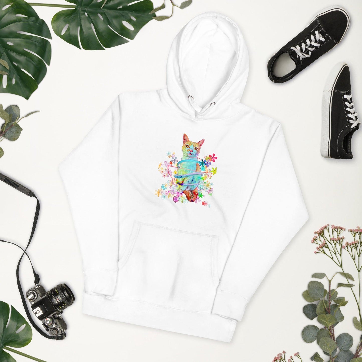 Unisex Angel Hoodie - Psychedelic Purr
