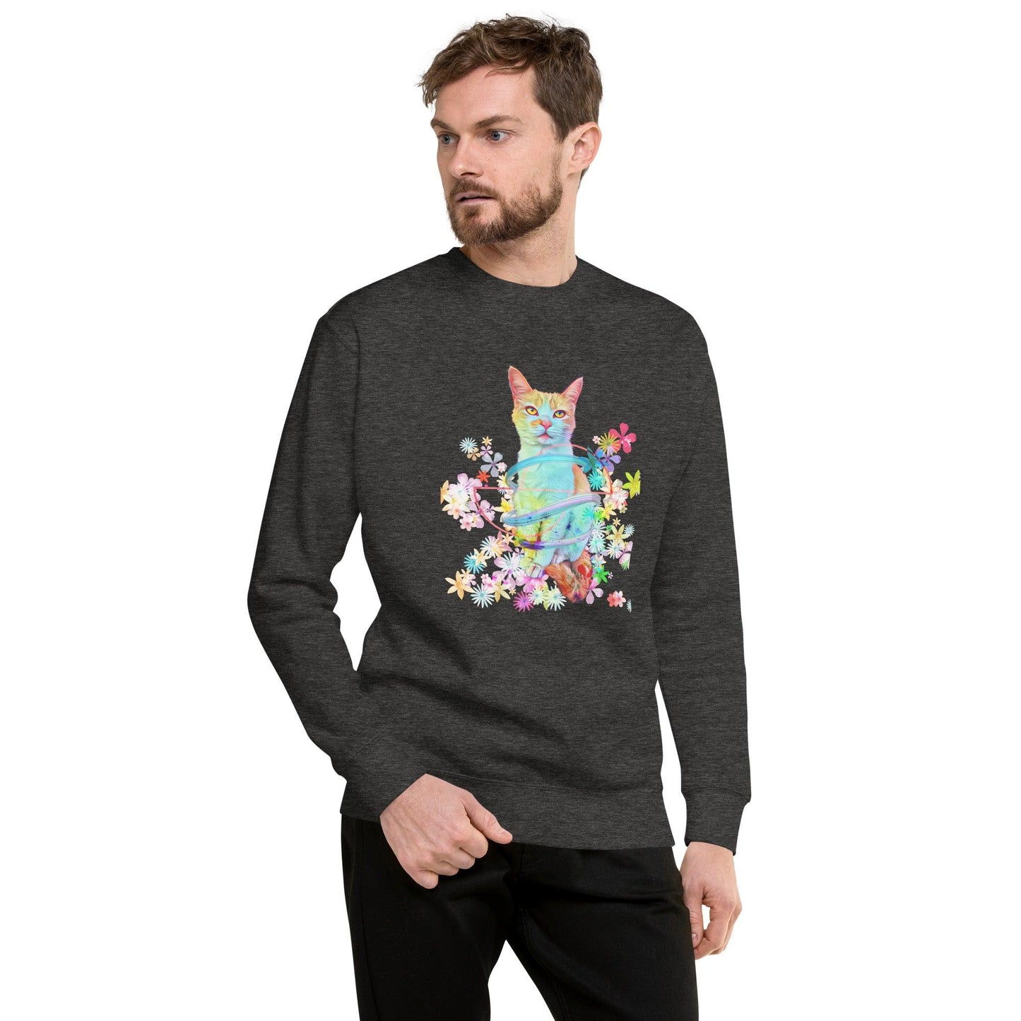 Unisex Angel Sweatshirt - Psychedelic Purr