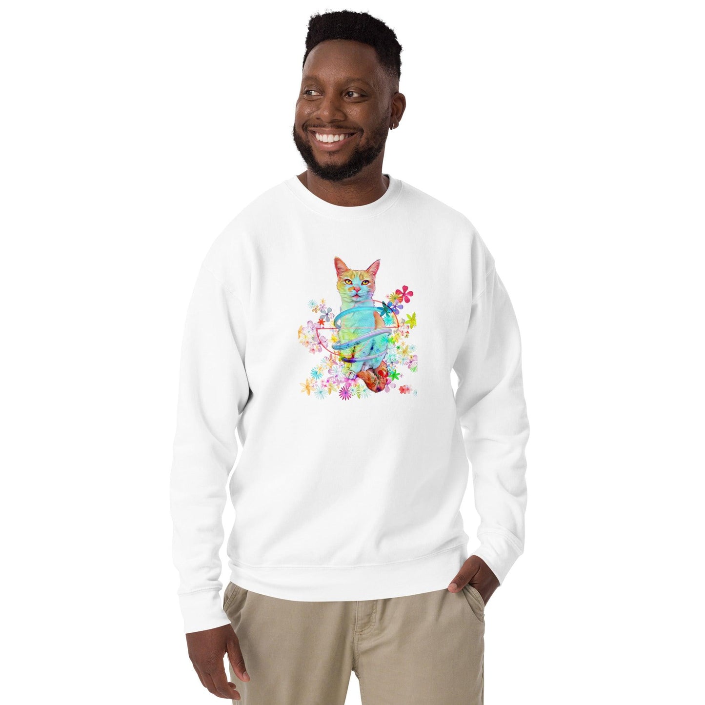 Unisex Angel Sweatshirt - Psychedelic Purr