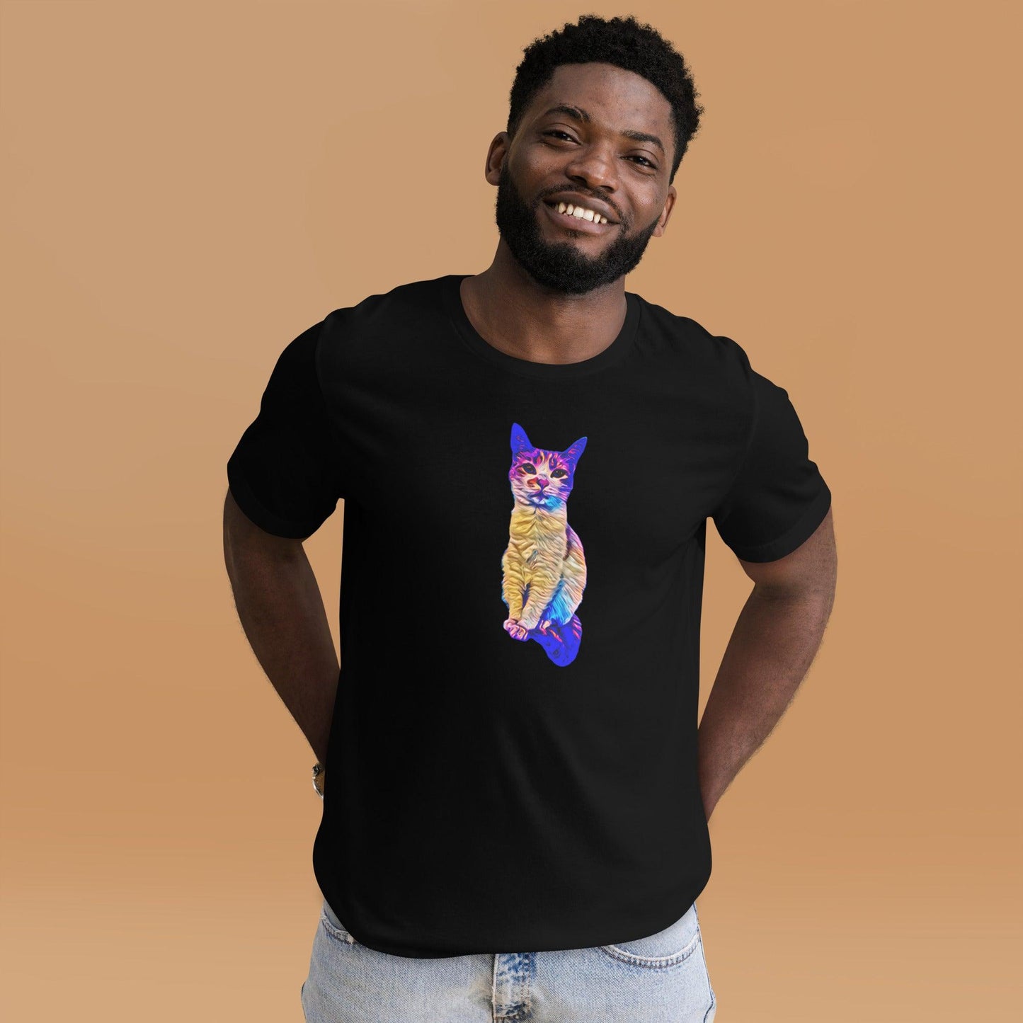 Unisex Chroma Kitty T-Shirt - Psychedelic Purr