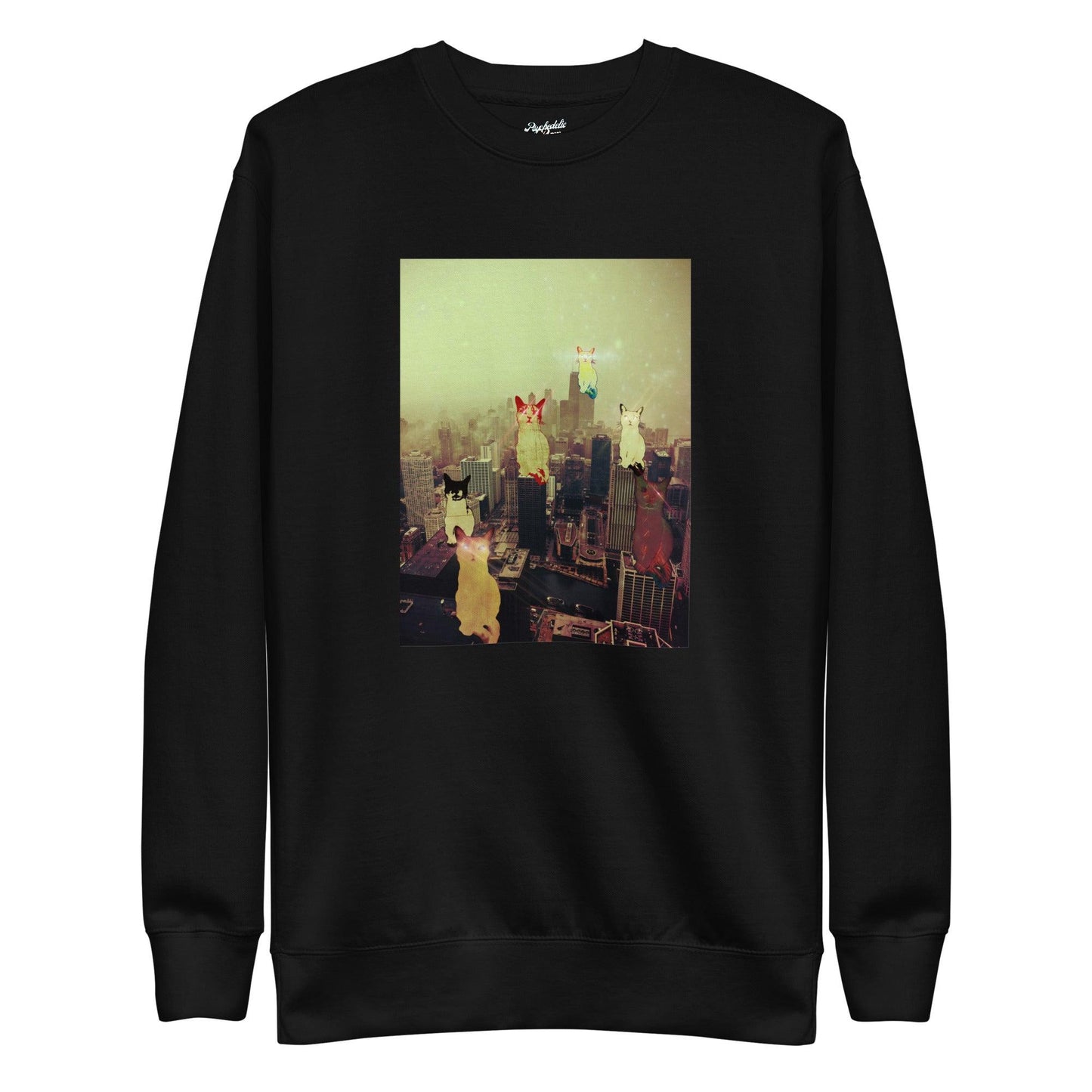 Unisex City Cats Sweatshirt - Psychedelic Purr