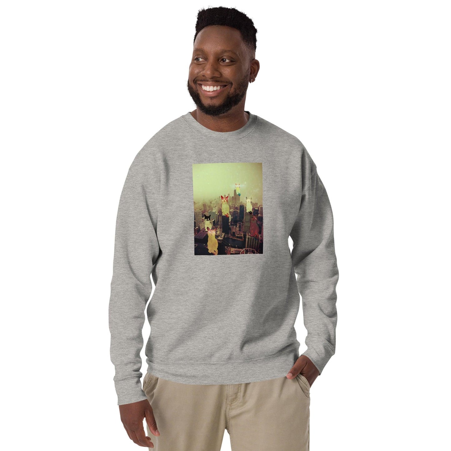 Unisex City Cats Sweatshirt - Psychedelic Purr