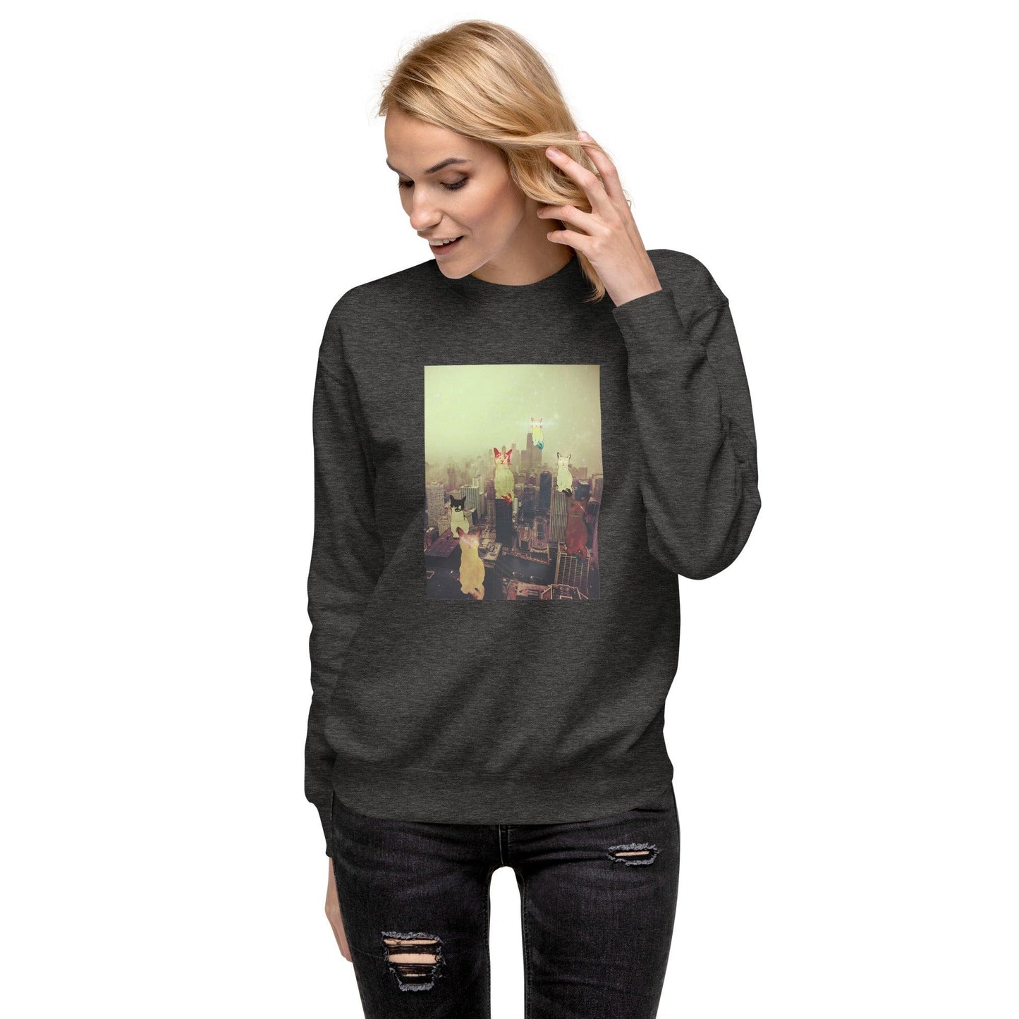 Unisex City Cats Sweatshirt - Psychedelic Purr