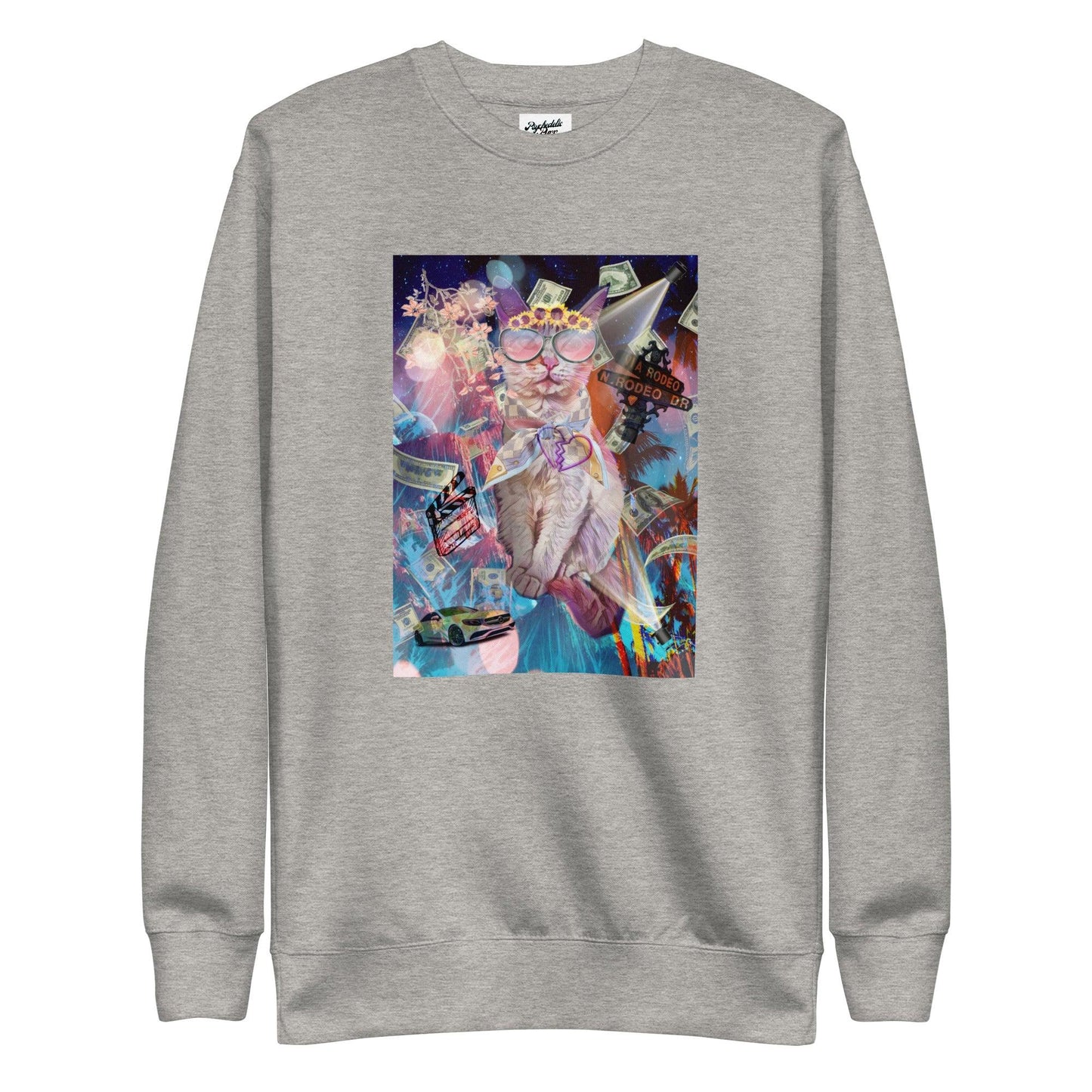 Unisex Hollywood Sweatshirt - Psychedelic Purr