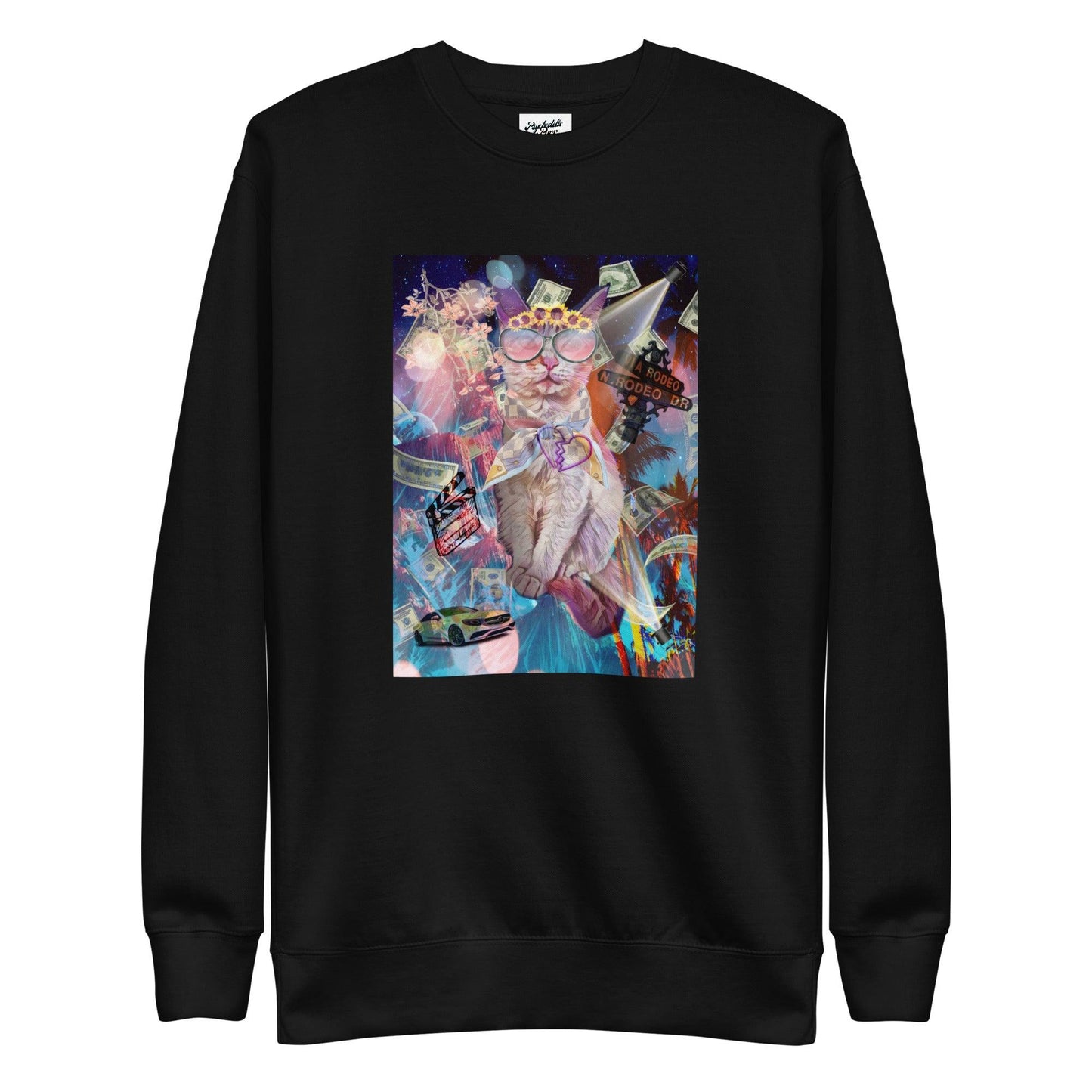 Unisex Hollywood Sweatshirt - Psychedelic Purr