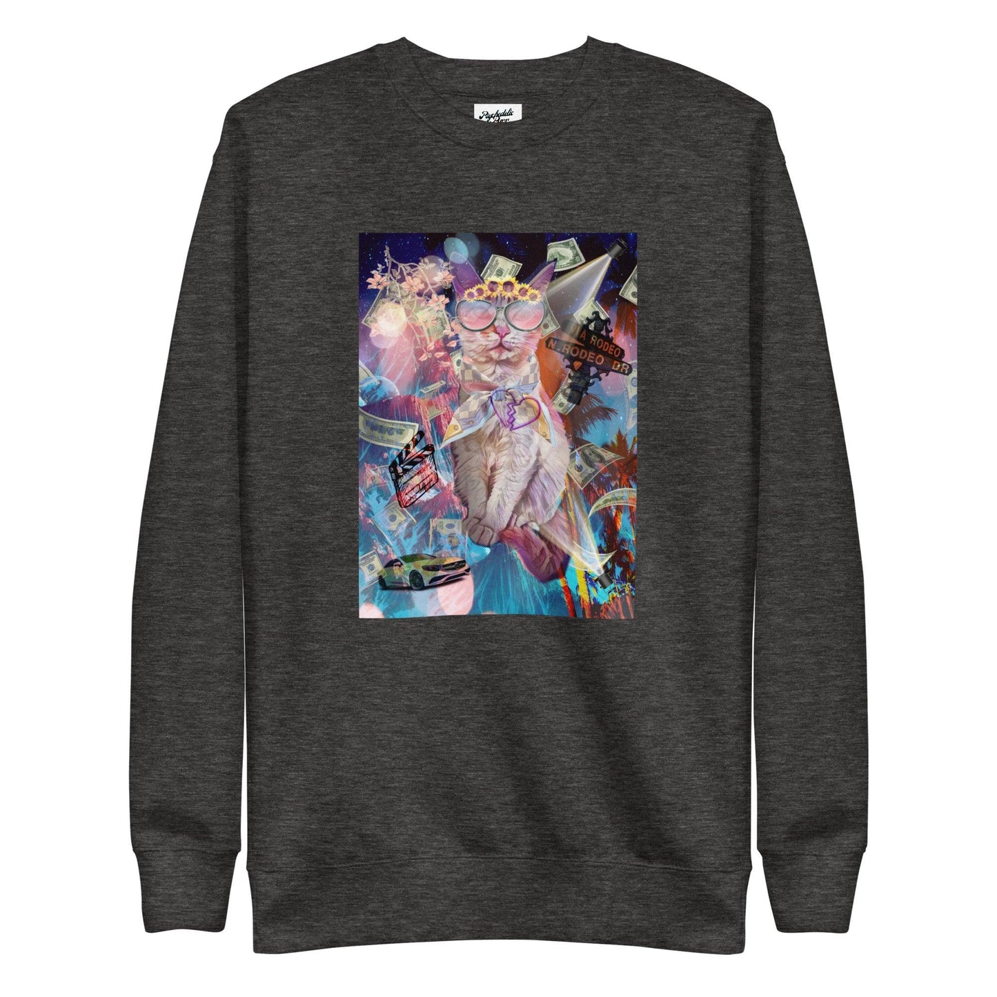 Unisex Hollywood Sweatshirt - Psychedelic Purr