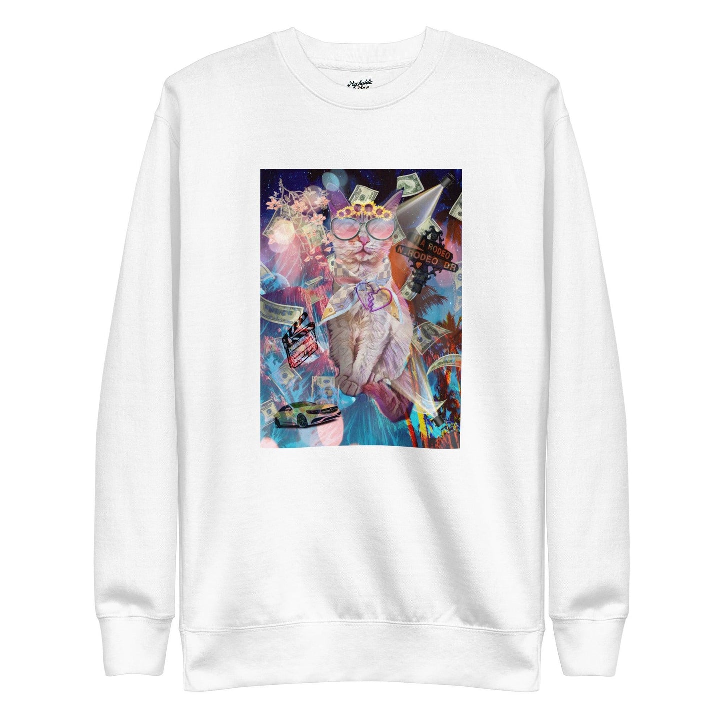 Unisex Hollywood Sweatshirt - Psychedelic Purr