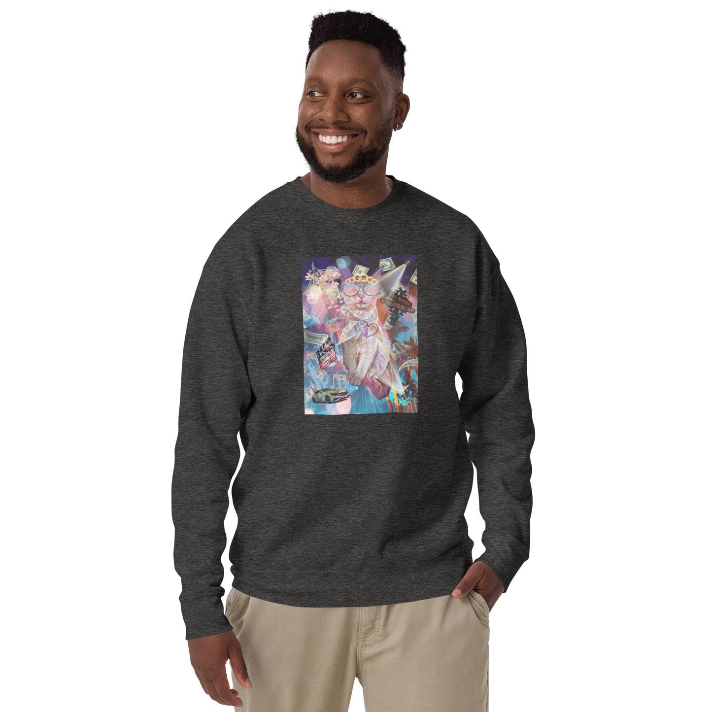 Unisex Hollywood Sweatshirt - Psychedelic Purr