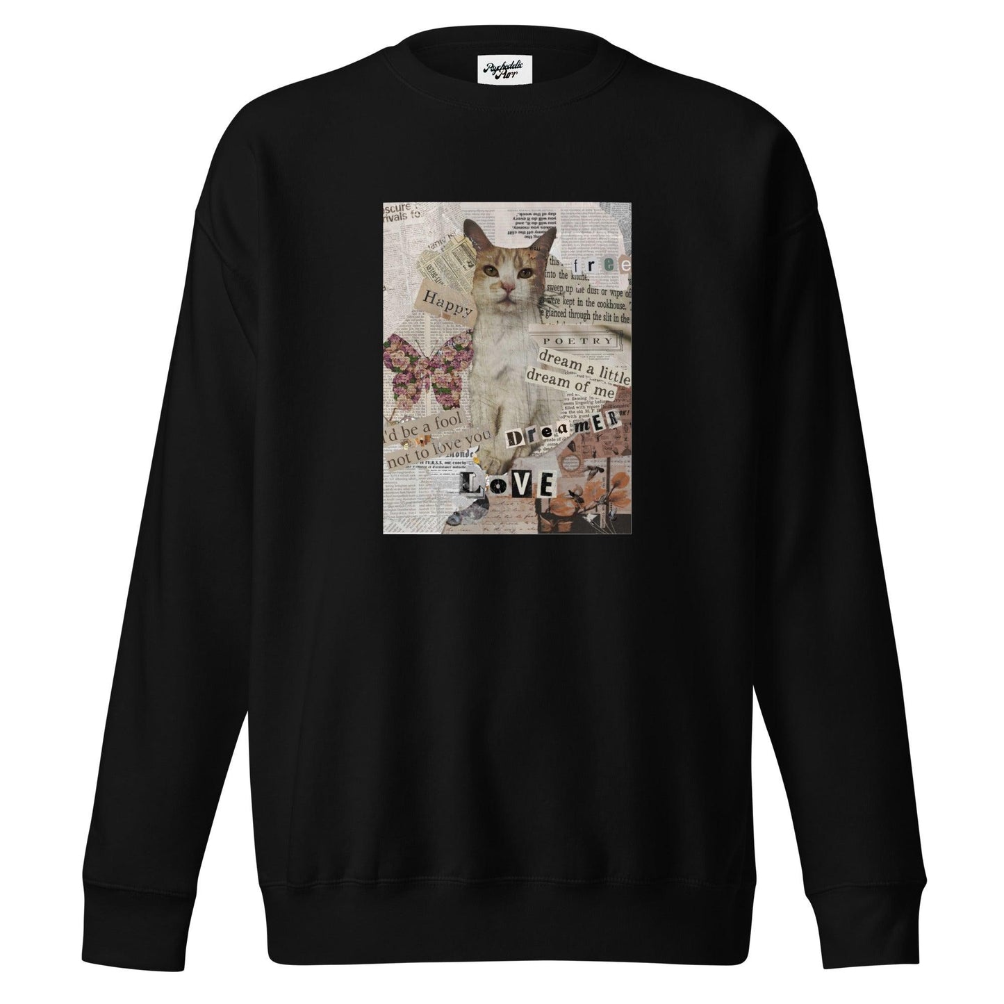 Unisex Love Letter Sweatshirt - Psychedelic Purr