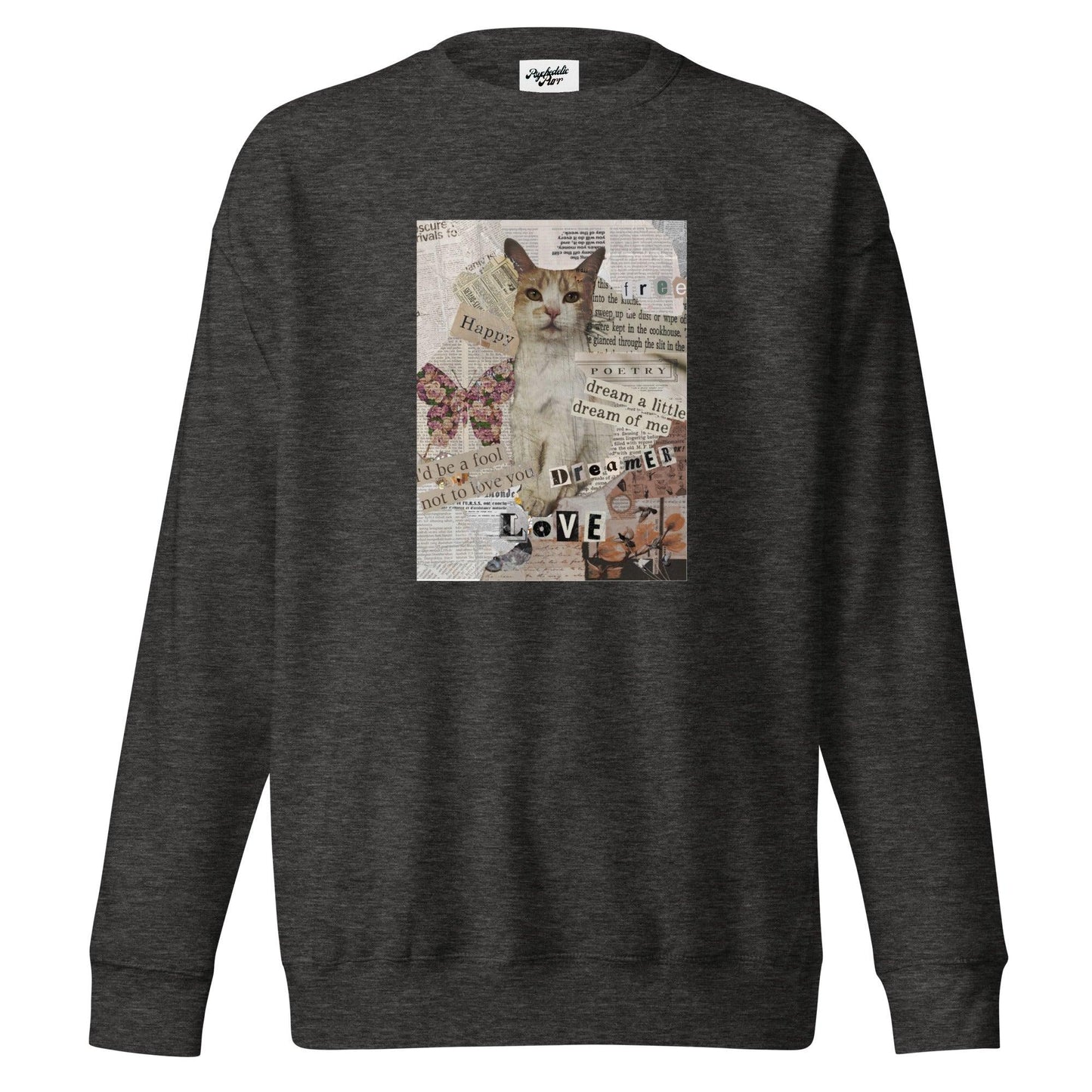 Unisex Love Letter Sweatshirt - Psychedelic Purr