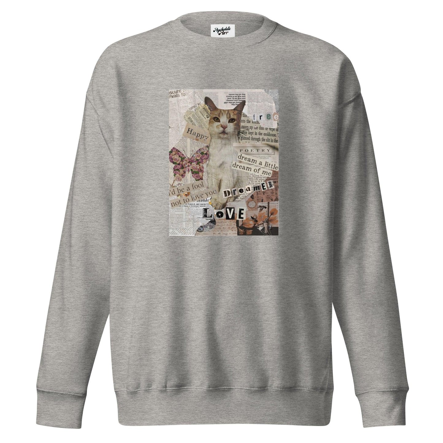 Unisex Love Letter Sweatshirt - Psychedelic Purr