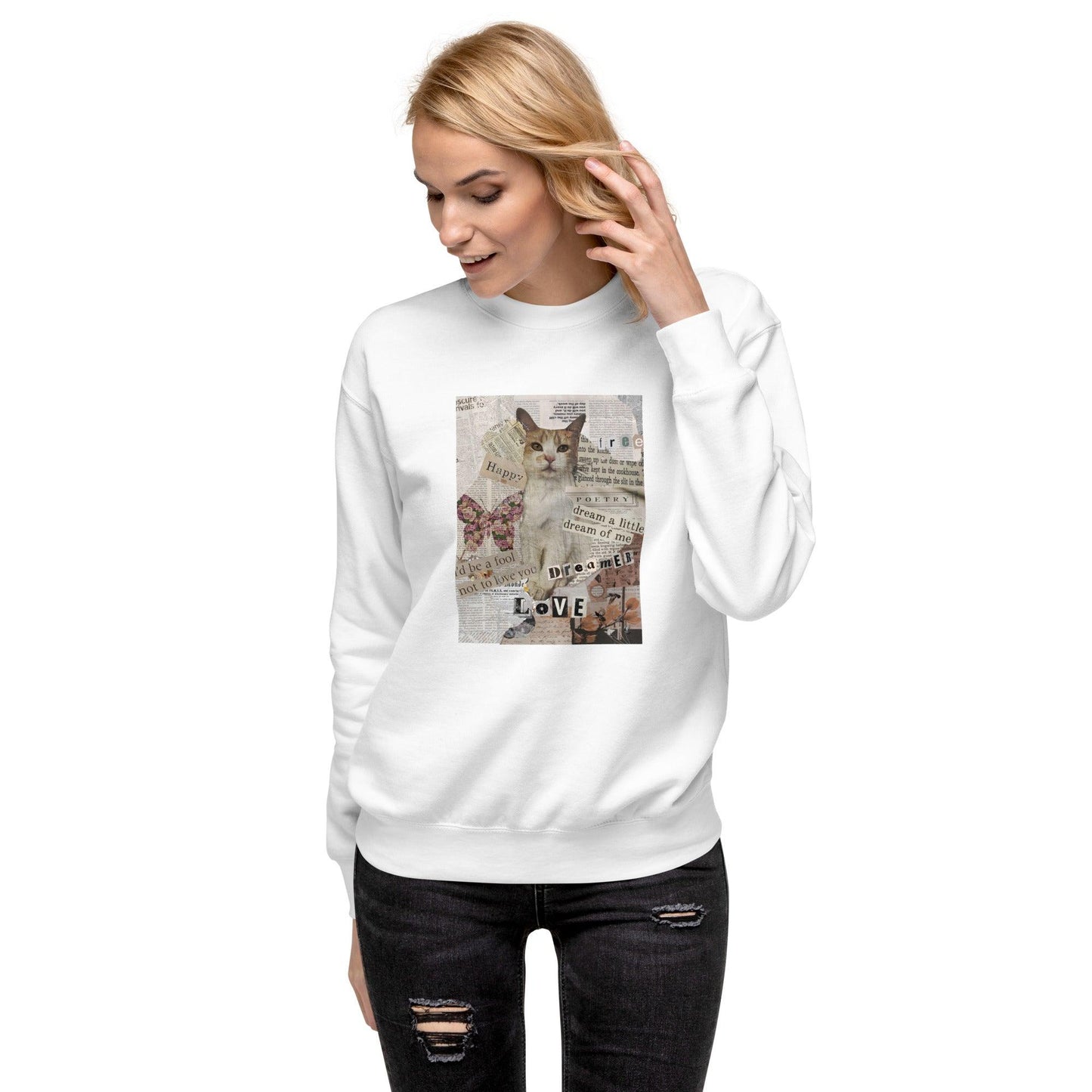 Unisex Love Letter Sweatshirt - Psychedelic Purr