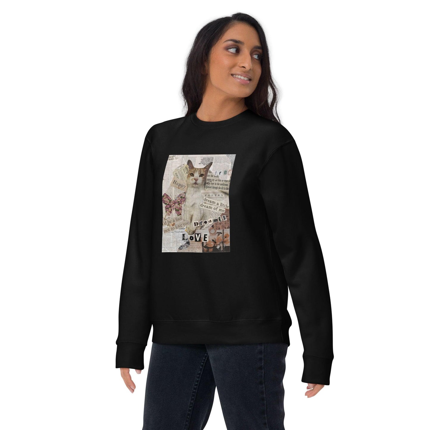 Unisex Love Letter Sweatshirt - Psychedelic Purr