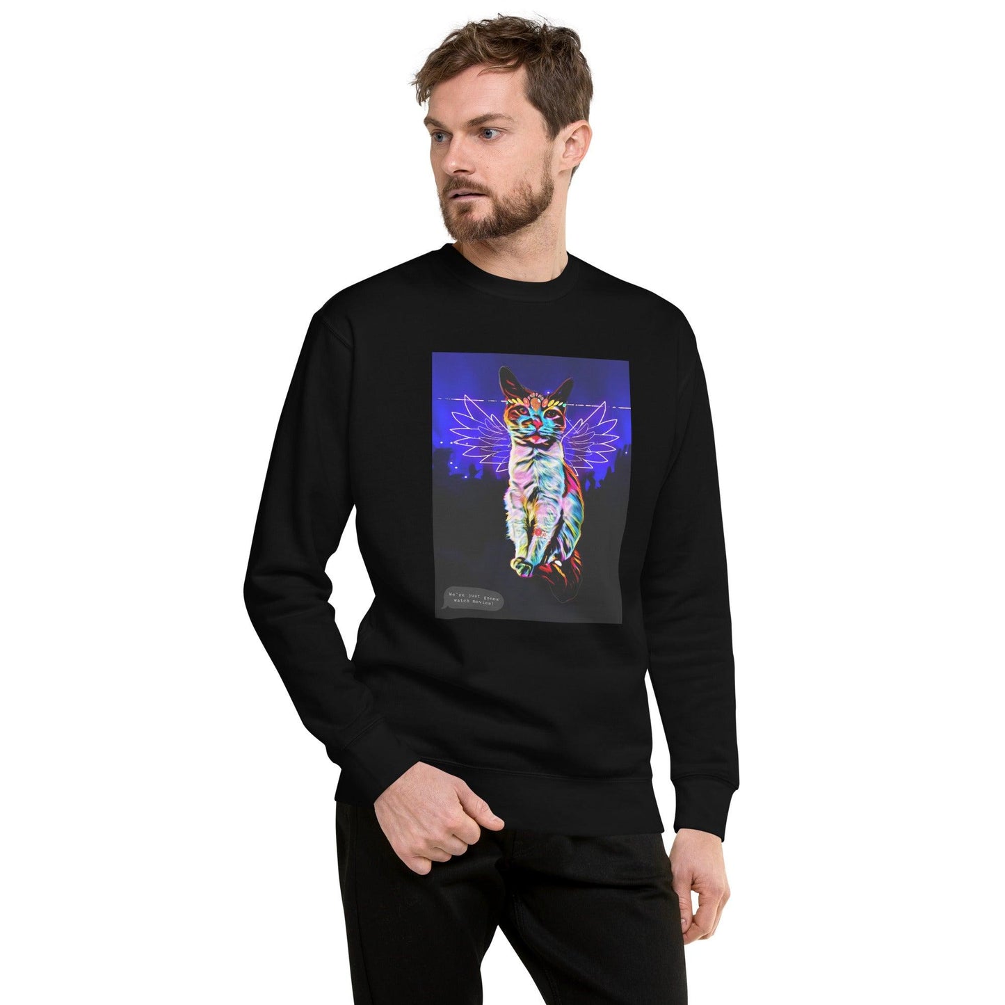 Unisex Raver Sweatshirt - Psychedelic Purr