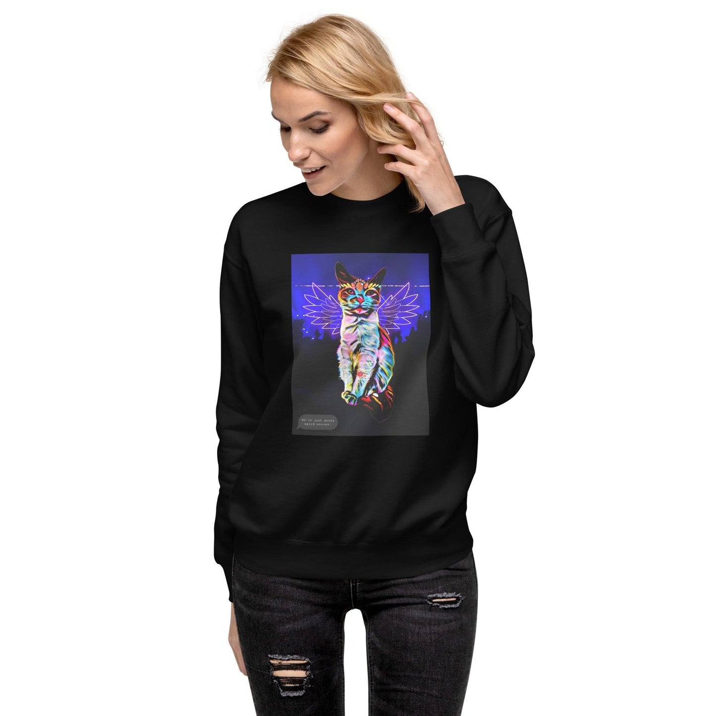 Unisex Raver Sweatshirt - Psychedelic Purr