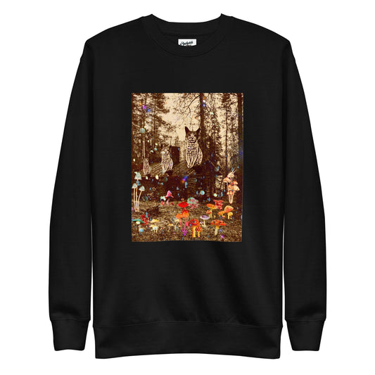 Unisex Shroom Cabin Sweatshirt - Psychedelic Purr