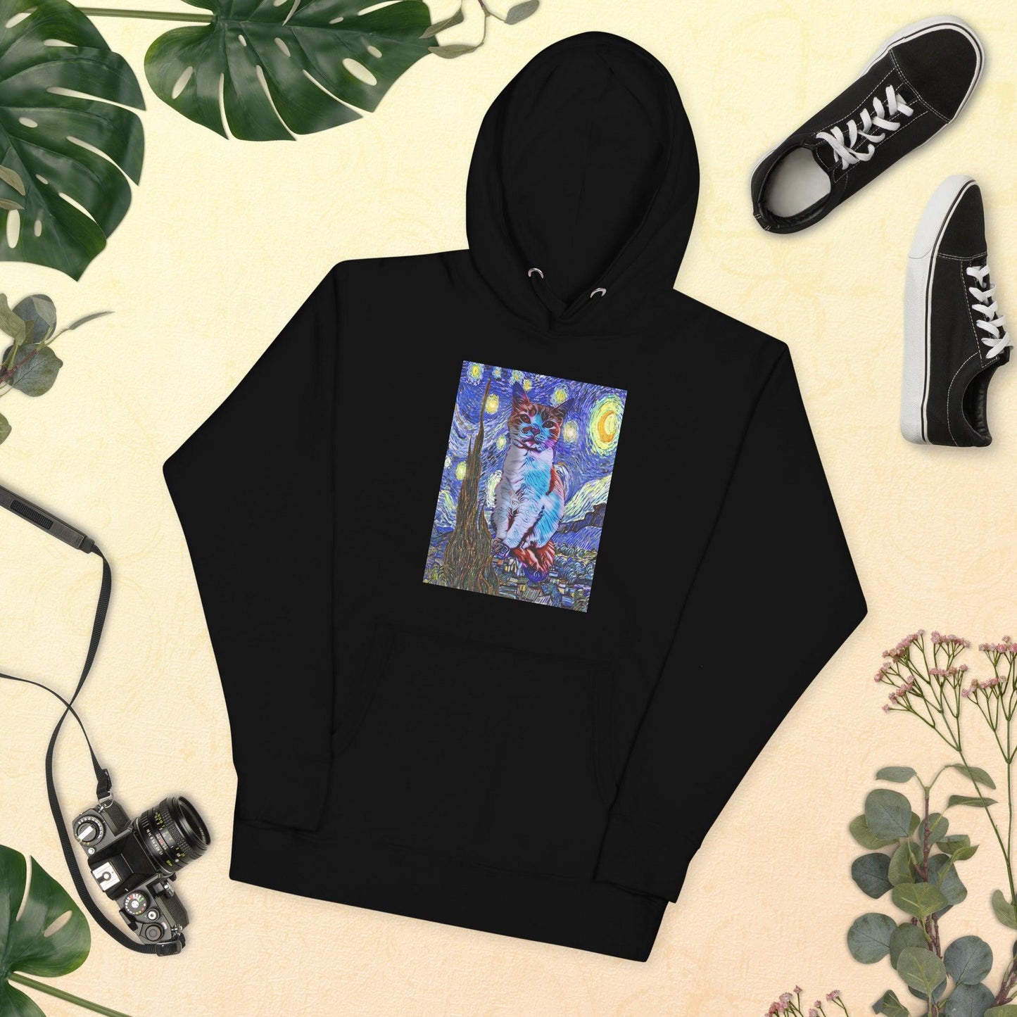 Unisex Starry Night Hoodie - Psychedelic Purr