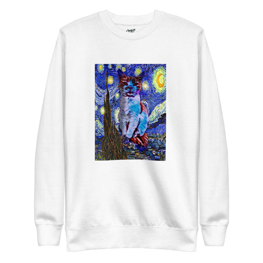 Unisex Starry Night Sweatshirt - Psychedelic Purr