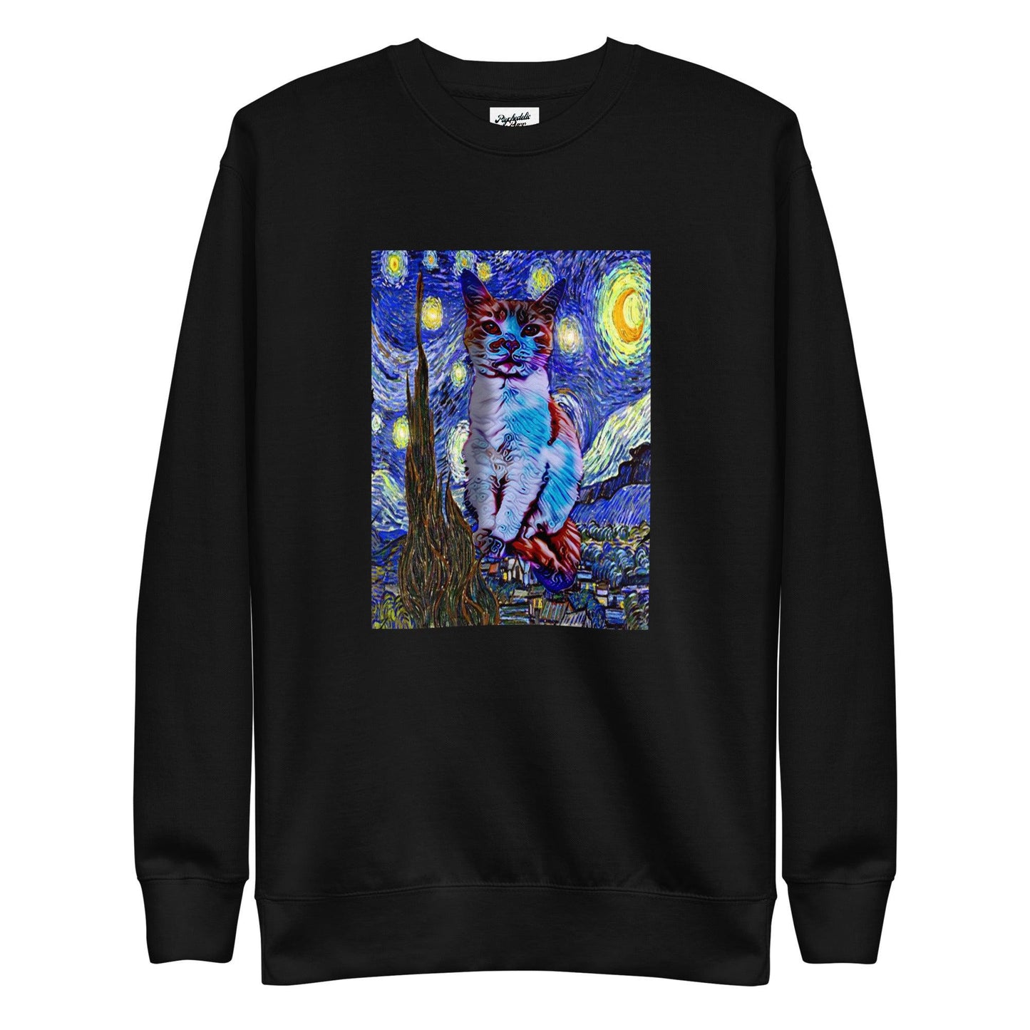 Unisex Starry Night Sweatshirt - Psychedelic Purr