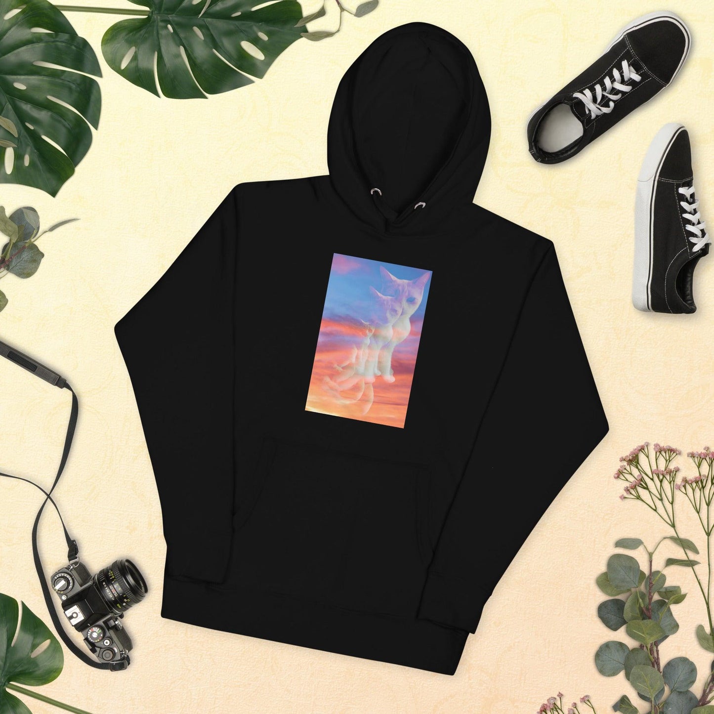 Unisex Sunset Purrspective Hoodie - Psychedelic Purr