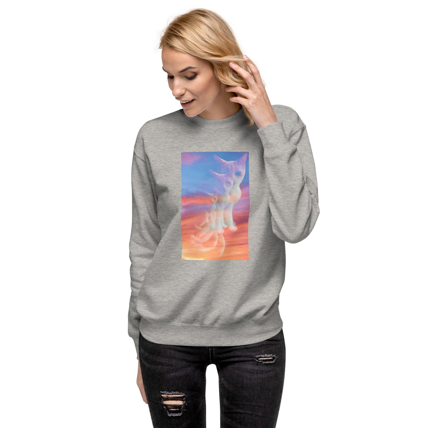 Unisex Sunset Purrspective Sweatshirt - Psychedelic Purr