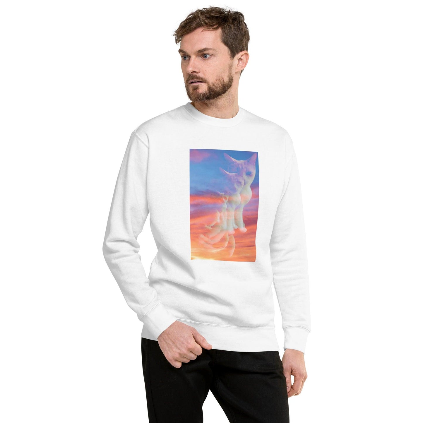 Unisex Sunset Purrspective Sweatshirt - Psychedelic Purr