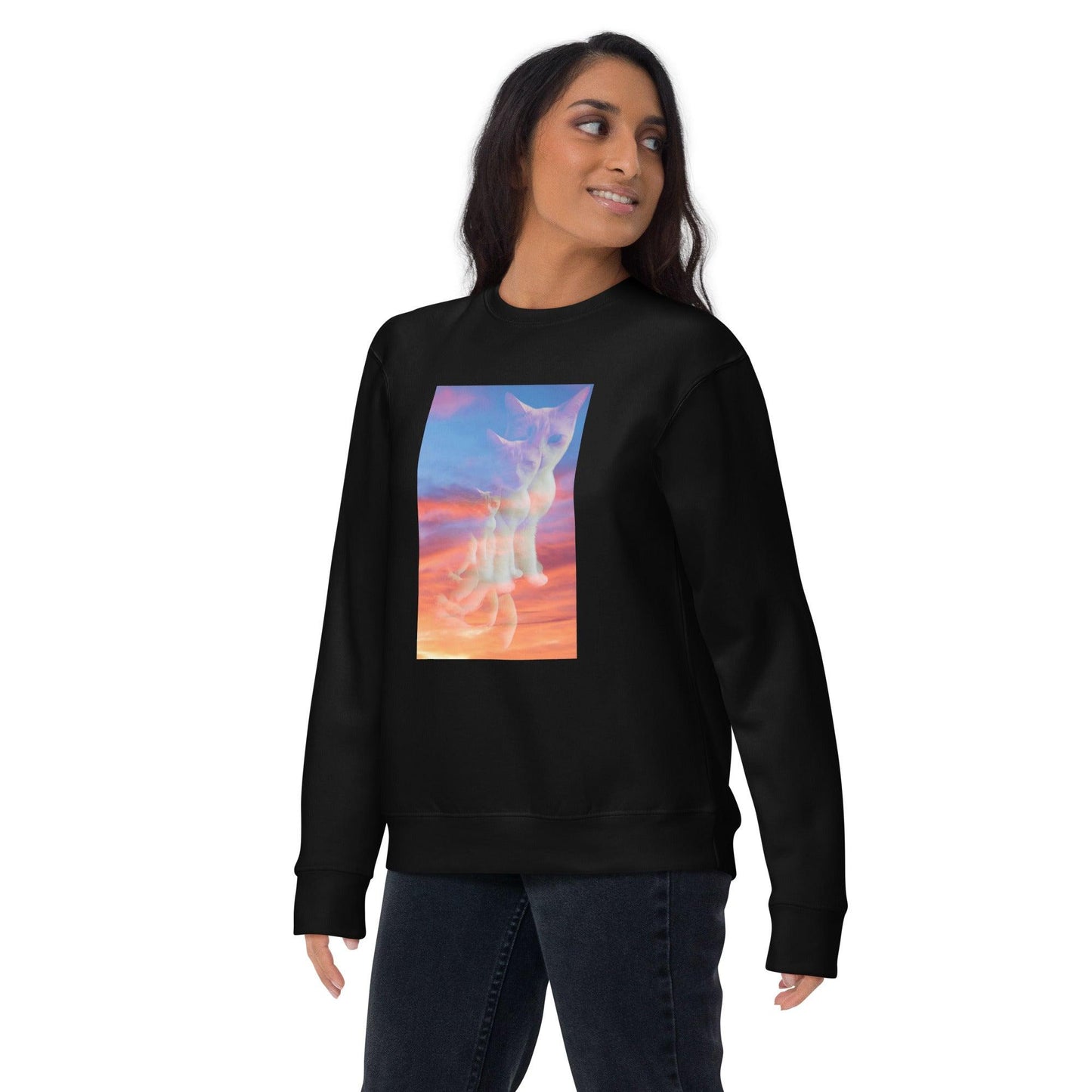 Unisex Sunset Purrspective Sweatshirt - Psychedelic Purr