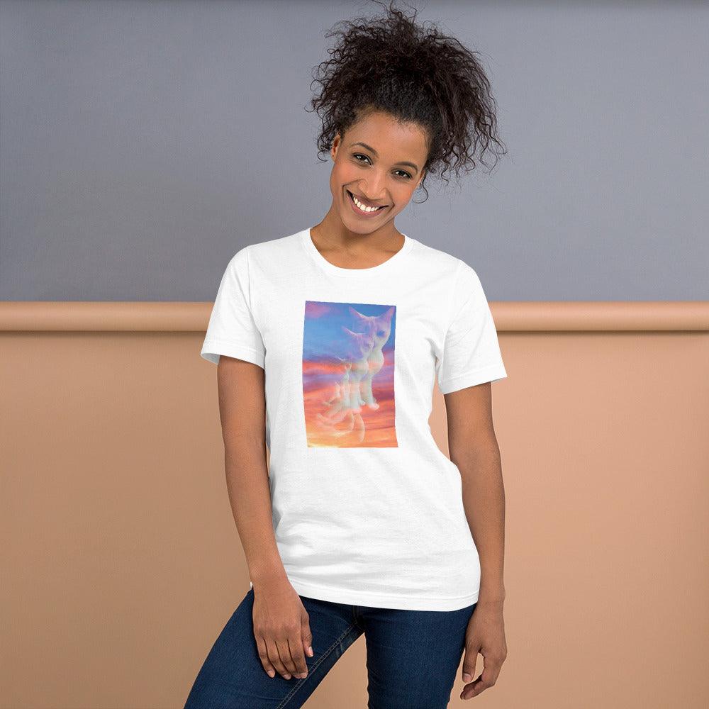 Unisex Sunset Purrspective T-Shirt - Psychedelic Purr