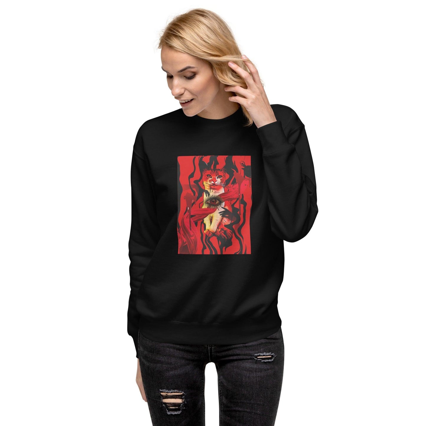 Unisex Suspiria Cat Sweatshirt - Psychedelic Purr