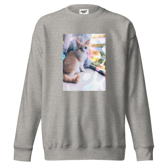 Unisex Windowsill Kitty Sweatshirt - Psychedelic Purr