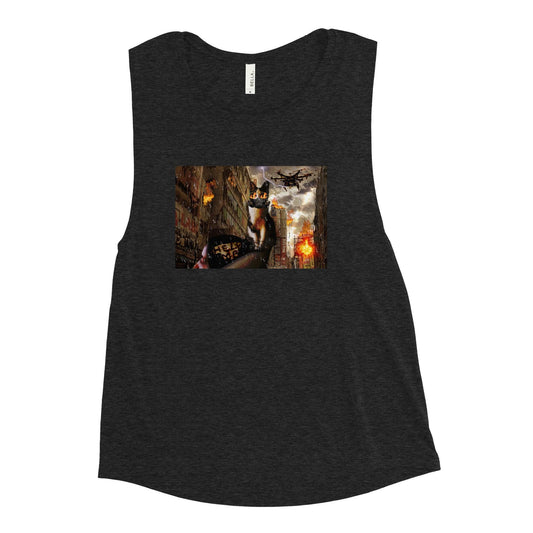 Women's Apocalypse Muscle Tank - Psychedelic Purr