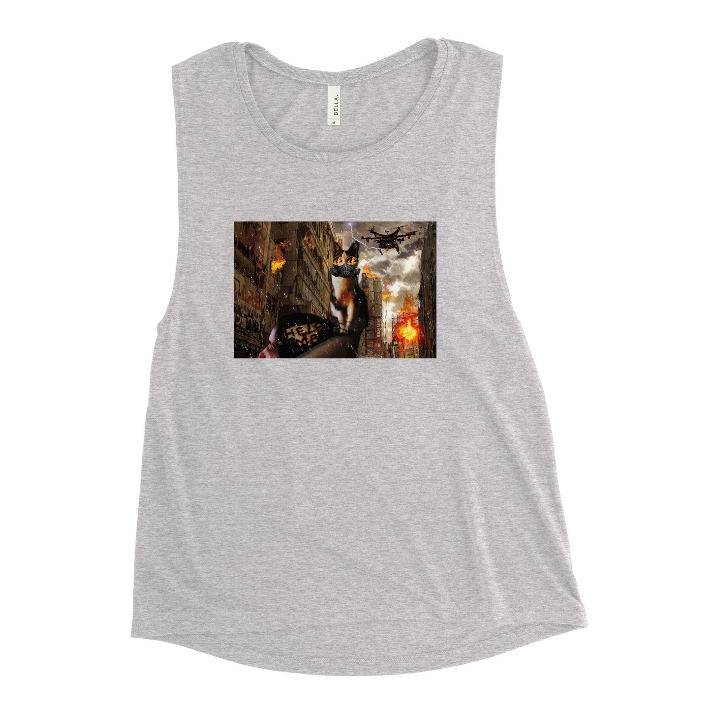Women's Apocalypse Muscle Tank - Psychedelic Purr