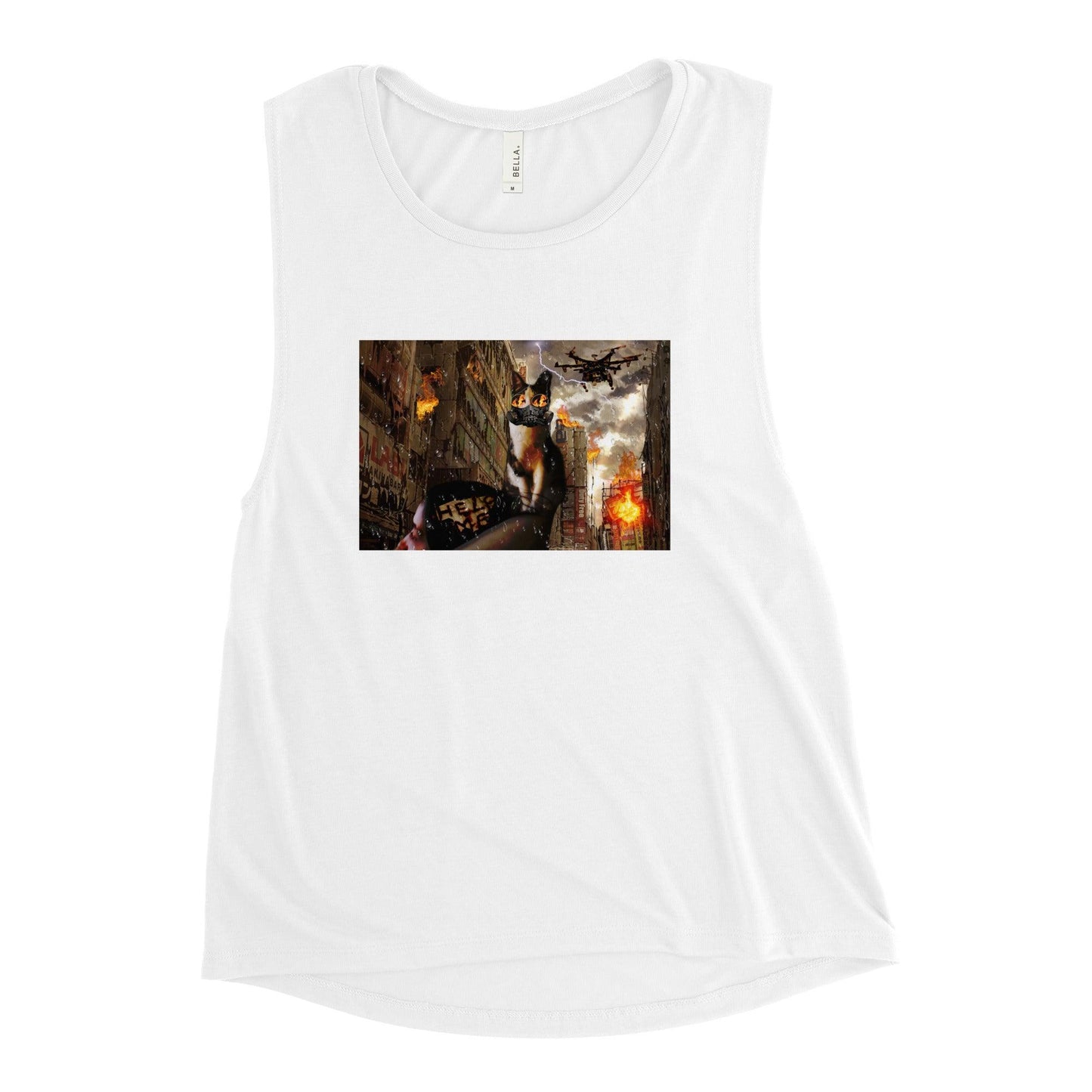 Women's Apocalypse Muscle Tank - Psychedelic Purr