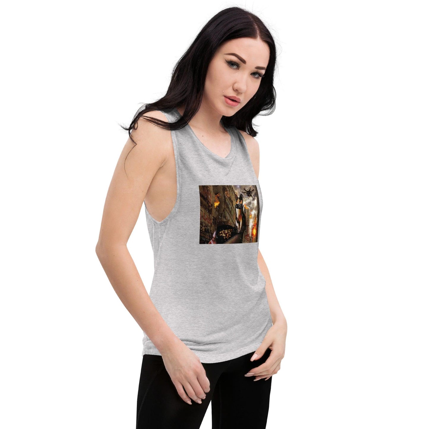 Women's Apocalypse Muscle Tank - Psychedelic Purr