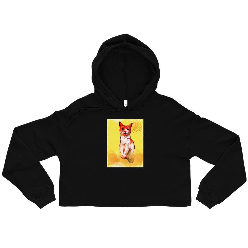 Women’s Debbie Stardust Crop Hoodie - Psychedelic Purr