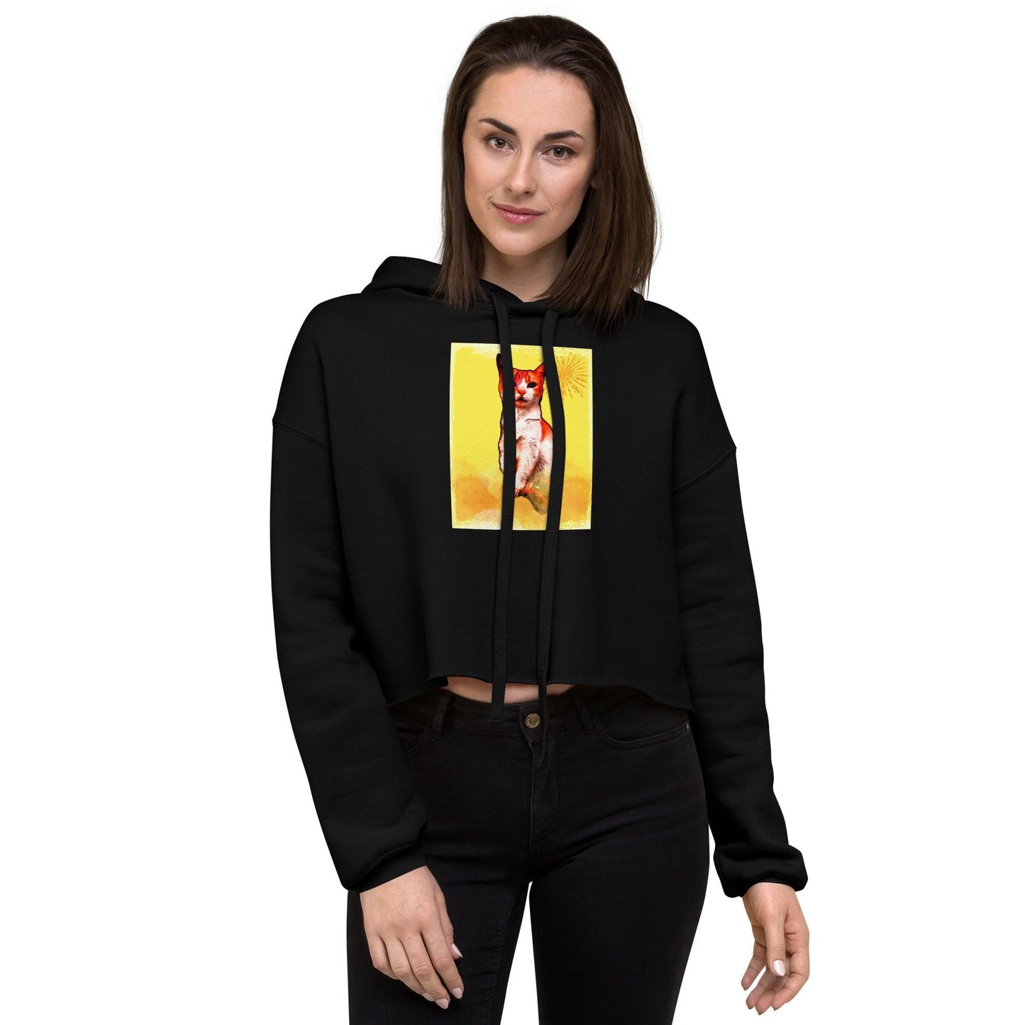 Women’s Debbie Stardust Crop Hoodie - Psychedelic Purr