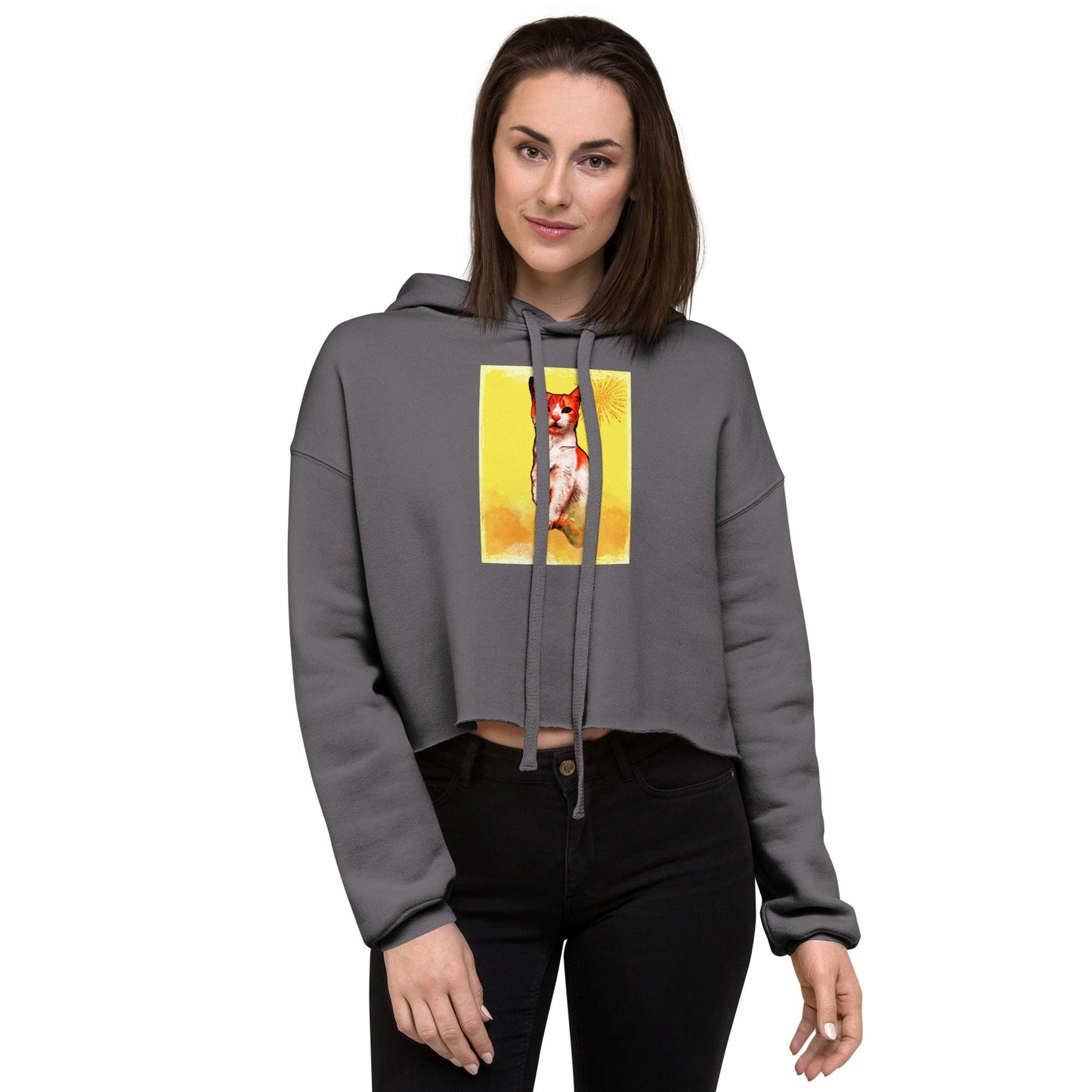 Women’s Debbie Stardust Crop Hoodie - Psychedelic Purr