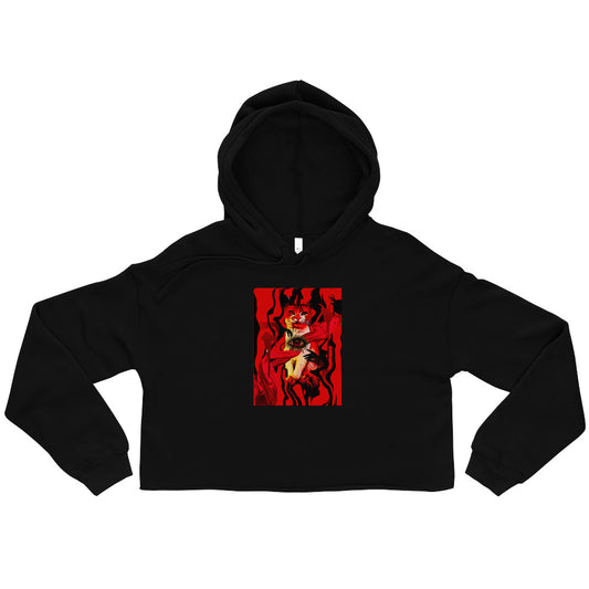 Women’s Suspiria Cat Crop Hoodie