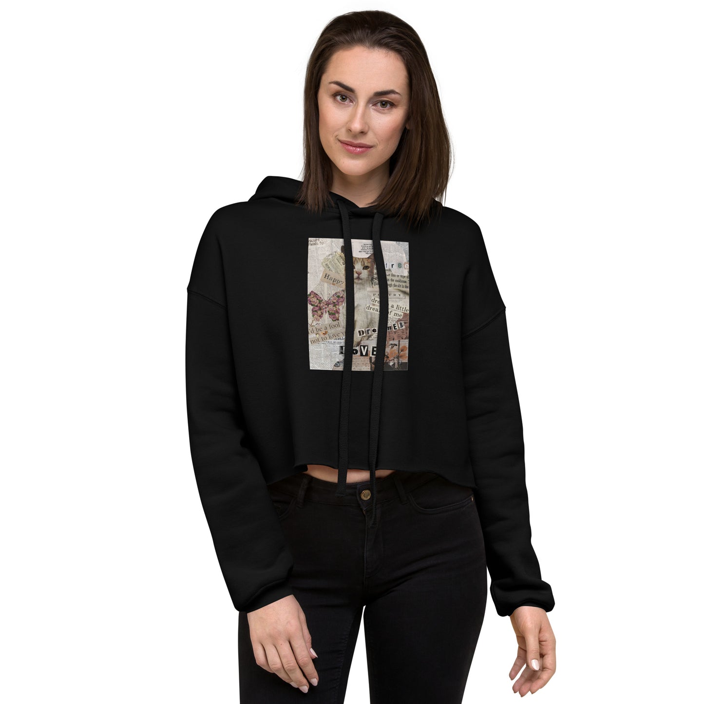 Women’s Love Letter Crop Hoodie