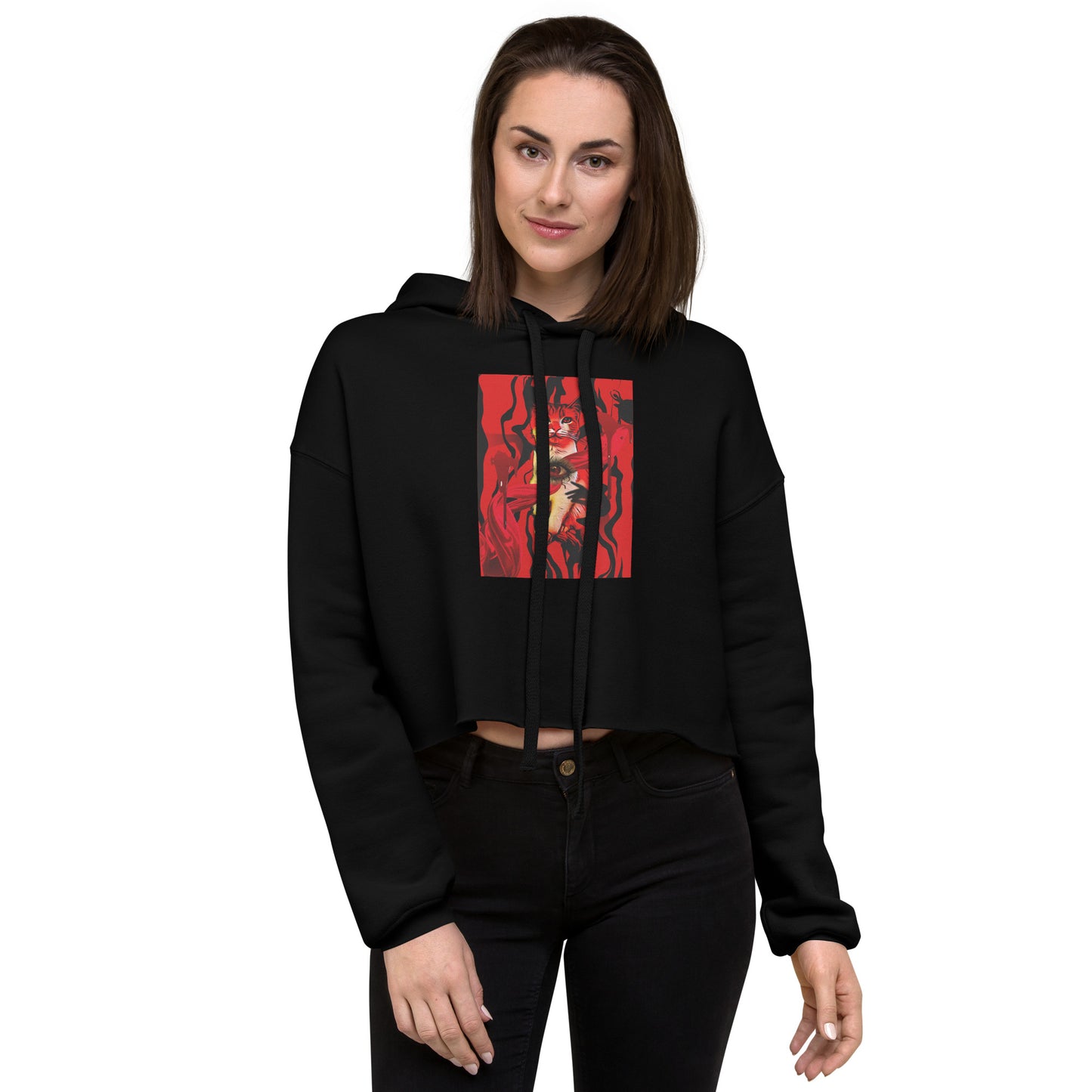 Women’s Suspiria Cat Crop Hoodie