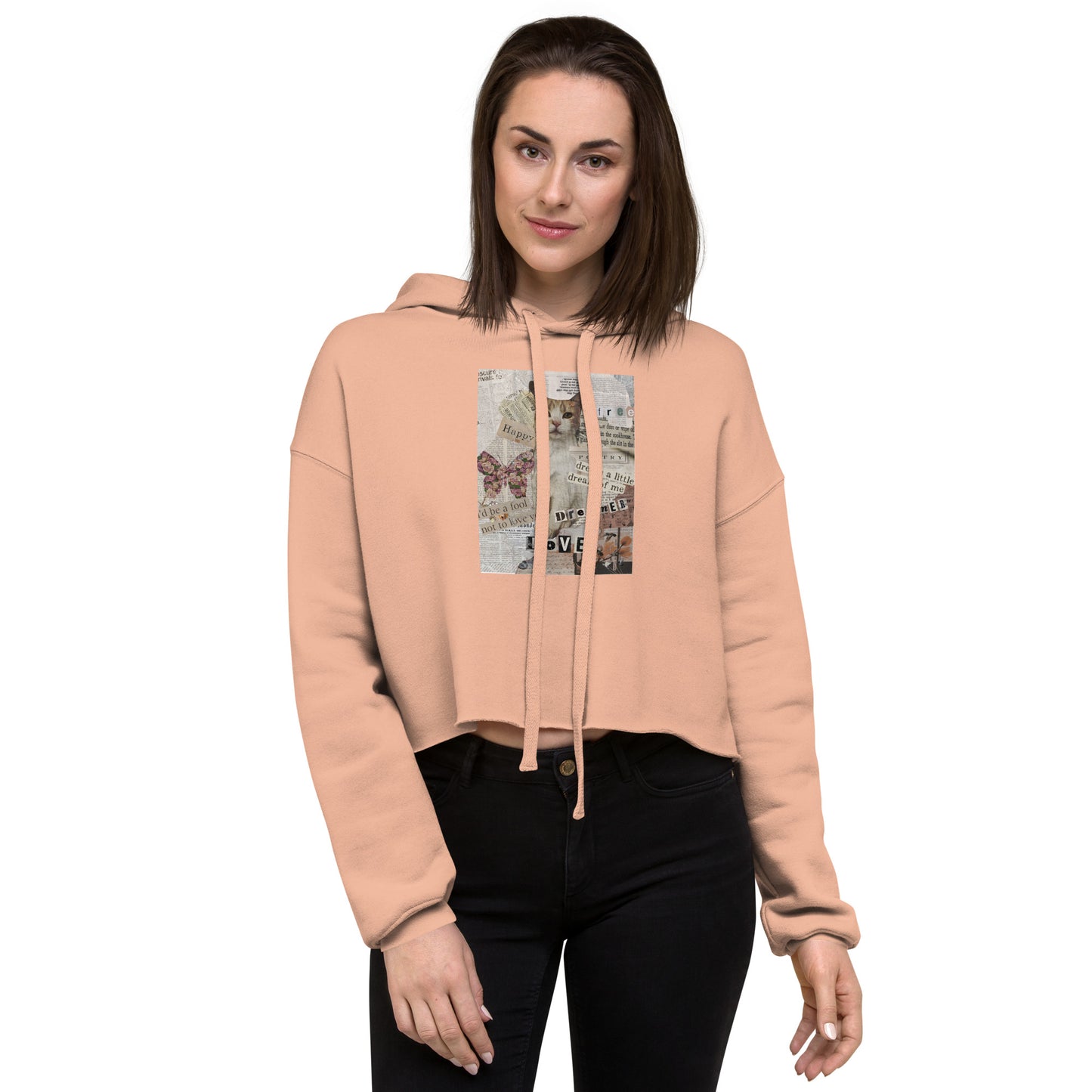 Women’s Love Letter Crop Hoodie