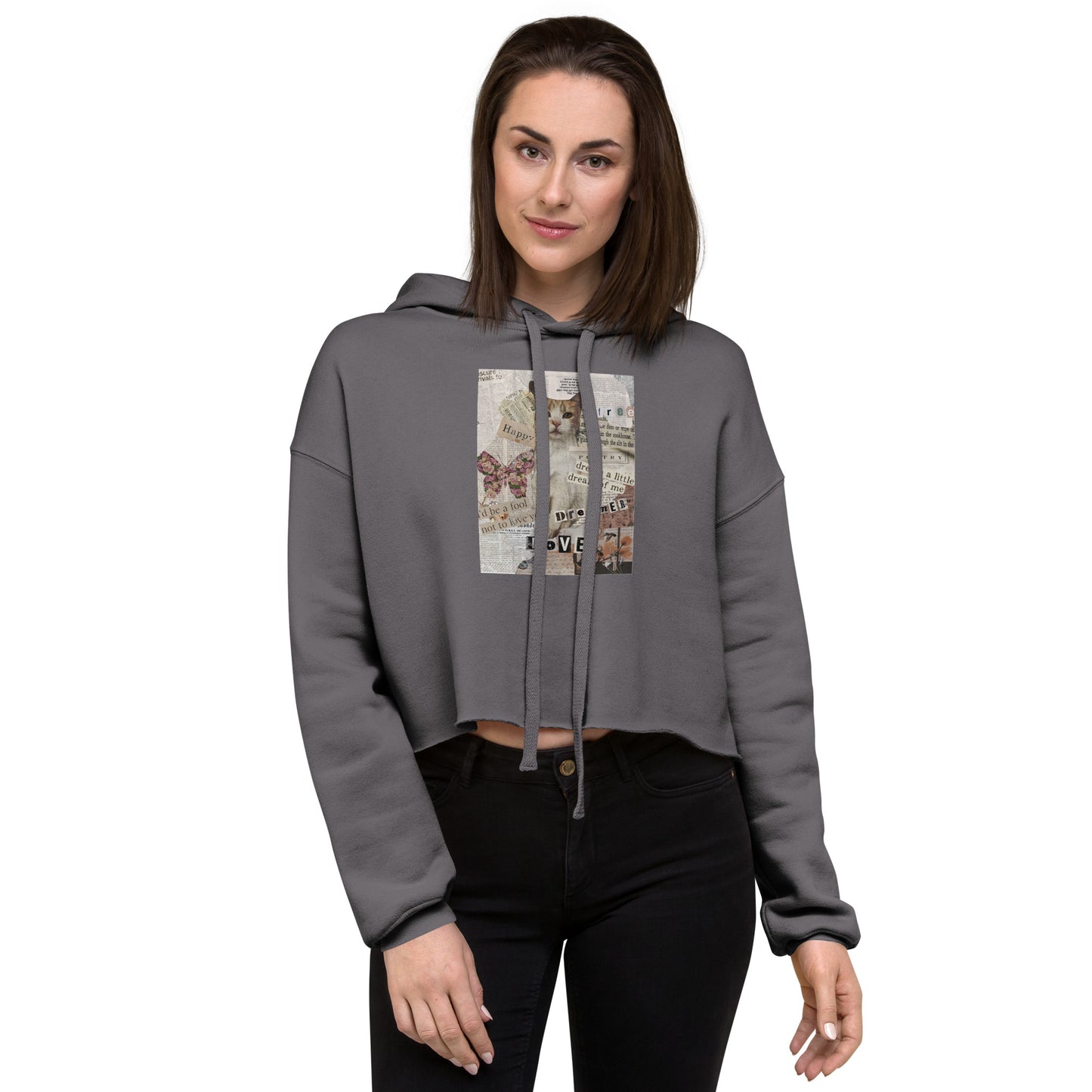 Women’s Love Letter Crop Hoodie
