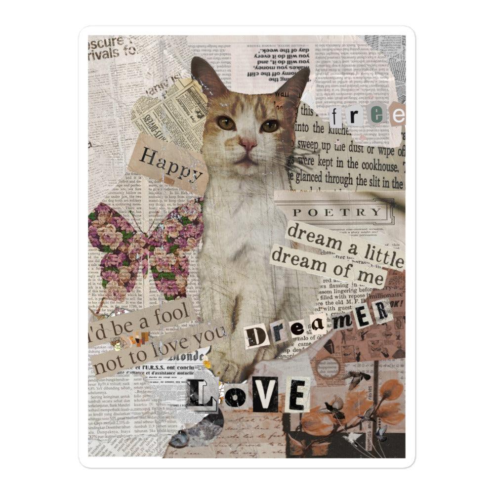 Love Letter Kitty Sticker - Psychedelic Purr