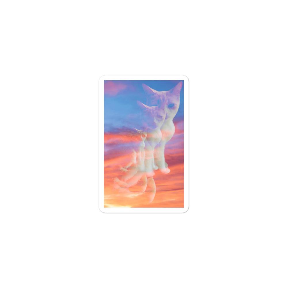 Sunset Purrspective Sticker - Psychedelic Purr