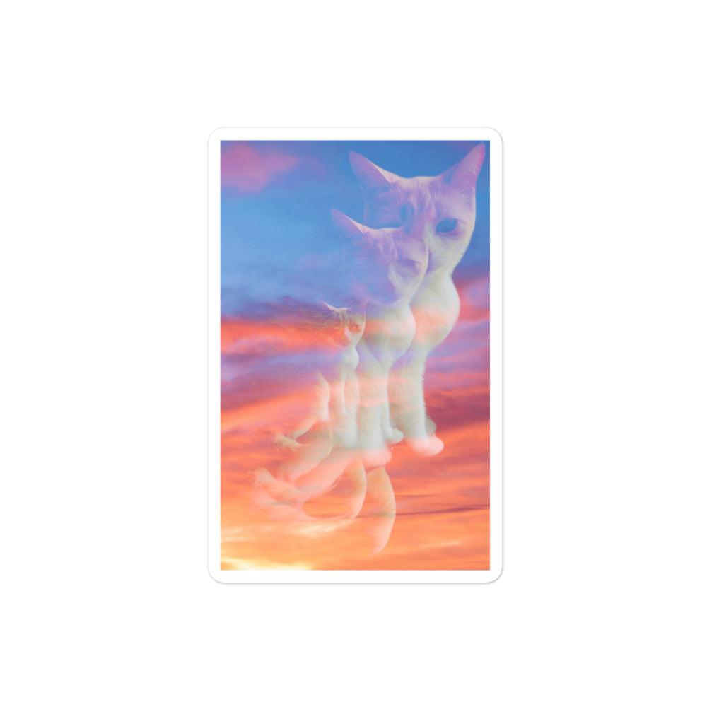 Sunset Purrspective Sticker - Psychedelic Purr