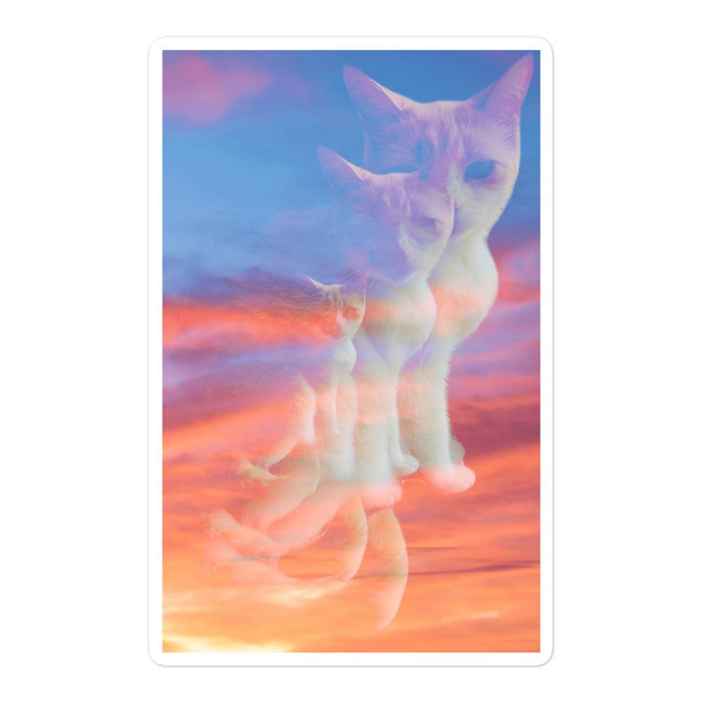 Sunset Purrspective Sticker - Psychedelic Purr